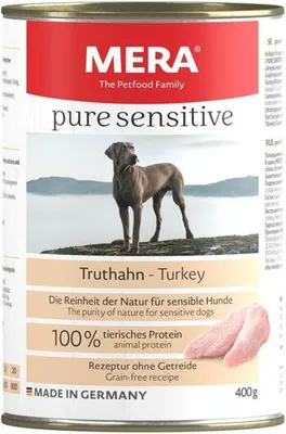 Image de Mera Dog Pure Sensitive Meat Truthahn 400gx6