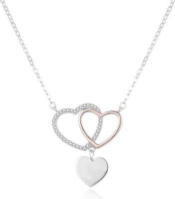 Immagine prodotto di Collana romantica bicolore con cuori AGS1267/47-2