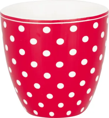 Produktbild von Greengate MINI Latte Cup DOTTY Rot mit weißen Punkten Espresso Tasse 130 ml