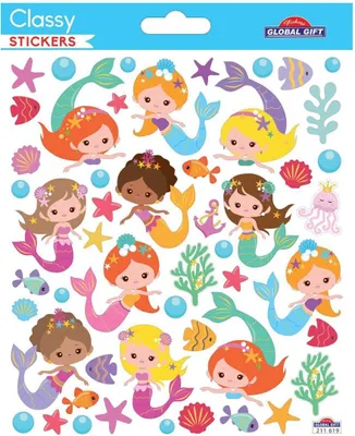 Produktbild von Aufkleber - Kleine Meerjungfrauen - Vergoldet