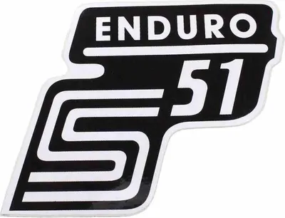 Produktbild von Simson S51 Enduro Aufkleber Weiss