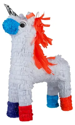 Produktbild von Boland Einhorn Pinata für Kindergeburtstag, bunte Partydekoration, ca. 55 x 41 cm
