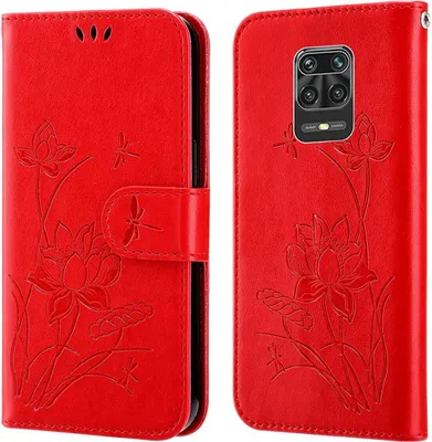Produktbild von König Design Hülle kompatibel mit Xiaomi Redmi Note 10 Pro Kunstleder Handyhülle - Handy Case Rot