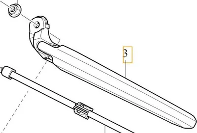 Obrázek produktu pro VOLVO V60 II rameno zadního stěrače originální OE 31693005