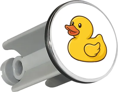 Produktbild von Huuraa Waschbeckenstöpsel Quietscheente Gummiente Badeente 4cm höhenverstellbar Abflussstopfen Geschenkidee