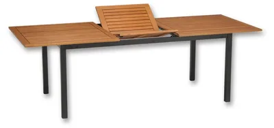 Produktbild von FLAMINGO Gartentisch rechteckig für 6-8 Personen, klappbare Platte mit Butterfly-System, Schirmloch