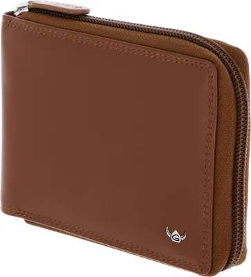 Imagen del producto de Golden Head Cuero monedero Polo RFID Protect RV-Scheintasche 1367 Cognac marrón