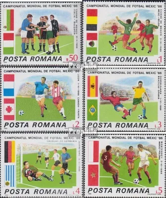 Produktbild von Briefmarken Rumänien 1986 Mi 4260-4265 (kompl.Ausg.) postfrisch Fußball WM Mexiko86