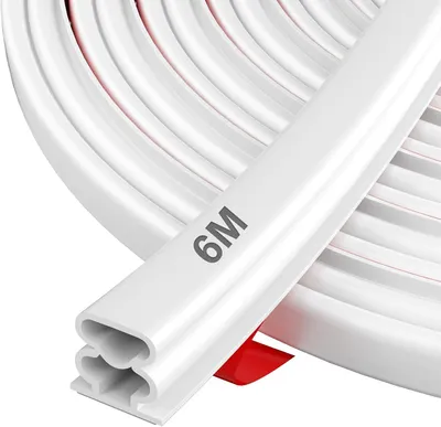 Produktbild von 6M Selbstklebende Türdichtung Gummidichtung für Fenster & Türen – Zugluftstopper, Lärmschutz,Weiß