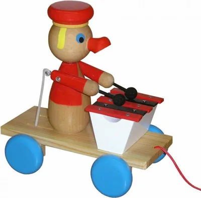Produktbild von Miva Nachzieh-Ente Spielzeug mit Xylophon - buntes Lernspielzeug