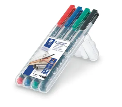 Image de STAEDTLER Stylo à bille Lumocolor F perm 4pcs