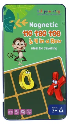 Produktbild von Magnetisches Reisespiel in der Dose: Tic-Tac-Toe & 4 in einer Reihe