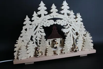 Produktbild von Original Erzgebirgischer Marken Schwibbogen Lichterbogen 50 x 31 cm S50-3_40