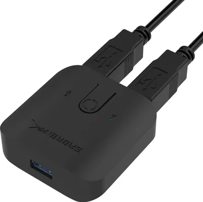 Zdjęcie produktu dla Sabrent USB-SW30, Czarny, Plastik, 61 mm, 58,4 mm, 20,3 mm, 215,45 g