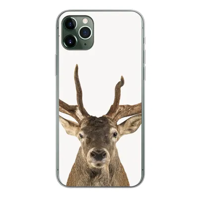 Produktbild von MuchoWow® Handyhülle Schutzhülle Hülle für iPhone 11 Pro Max Hirsche - Tiere - Geweih - Kinder - Jungen Silikon Softcase Handy Hülle - Schutz