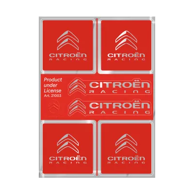 Obrázek produktu pro Citroen Racing Oficiální 6 loga nálepka, červená