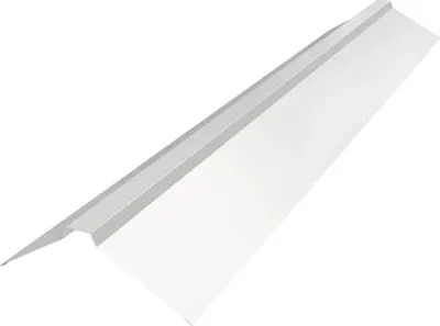 Produktbild von PRECIT Dachfirst gerade H12 Weißaluminium RAL 9006 1000 mm x 187 mm x 0,4 mm