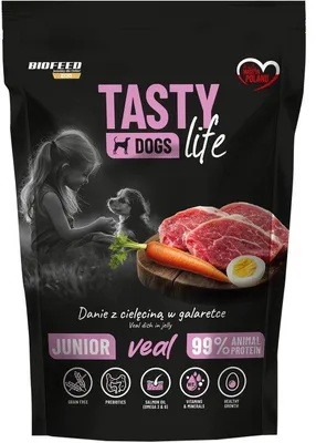 Image de BIOFEED, alimentation pour chiots, saveur veau, 90%, sachet de 500g