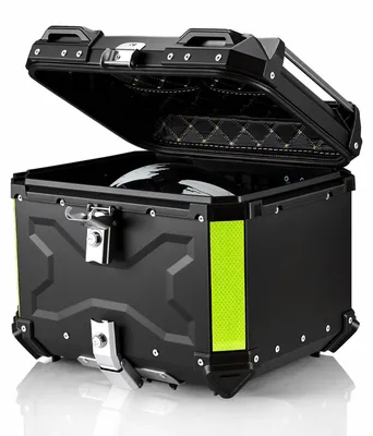 Image de Coffre de moto noir de 45 litres, étanche et universel