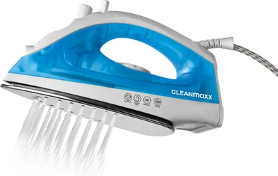 Produktbild von CLEANmaxx Dampfbügeleisen Edelstahlsohle 1600W in Blau Dauerdampf