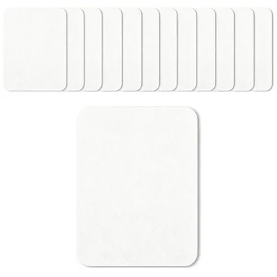 Reparatur-Bügelpatches, 12 Stück, 7,5x10,5 cm, Baumwolle, weiß