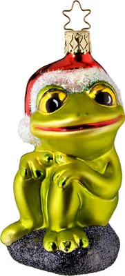 Produktbild von Inge Glas - Weihnachts-Frosch - Christbaumschmuck 11,5 cm - Glas
