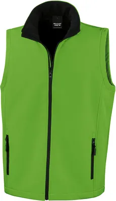 Produktbild von Result Core R232M | Herren Soft Shell Bodywarmer / Wasserabweisend, atmungsaktiv - Farbe: Vivid Green/Black - Größe: XXL