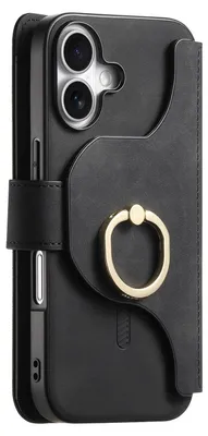 Obrázek produktu pro INF Pouzdro na iPhone 16 s kroužkem a stovíkem, magnetický flip
