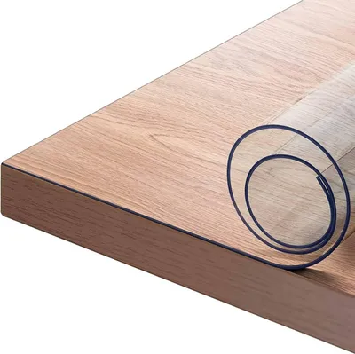Image de Protection transparente pour table en PVC, épaisseur 2 mm | Transparent | 100 x 180 cm