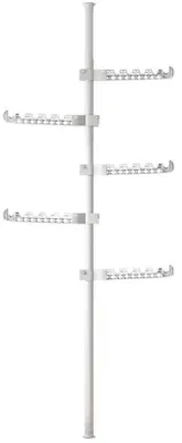 Image de Porte-vêtements sur pied à 5 étages, réglable, pour vêtements, écharpes, chapeaux et sacs