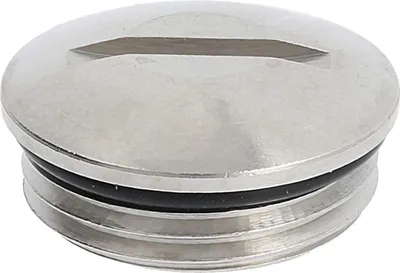 Productafbeelding van WISKA Blindplug M20x1,5 MBR-M20, rond met sleuf, inclusief O-ring, messing (CuZn), vernikkeld, schroefdraadlengte 6,0 mm - 1 stuk