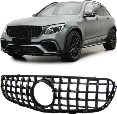 Produktbild von Sport Kühlergrill Schwarz glänzend für Mercedes GLC X253 SUV ab 15