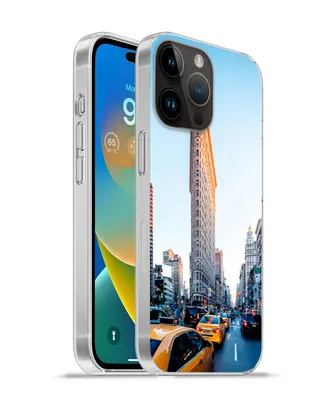 Produktbild von MuchoWow® Handyhülle Schutzhülle Hülle für Apple iPhone 14 Pro Max Starker Verkehr rund um das Flatiron Building Silikon Softcase Handy Hülle - Hardcover