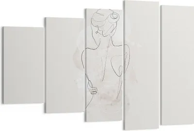 Produktbild von Bild auf Leinwand - Leinwandbild - 5 Teile - Frau Rücken Rücken - 150x100cm - Wand Bild - Wanddeko - Wandbilder - Leinwanddruck - Bilder - Wanddekoration - Leinwand bilder - Wandbild - EG150x100-5090