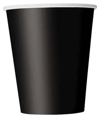 Zdjęcie produktu dla Kubeczki papierowe czarne - 266 ml - 14 szt.