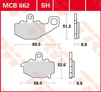 Immagine prodotto di TRW Pastiglia freno Trw Sinter Mcb 662 Sh