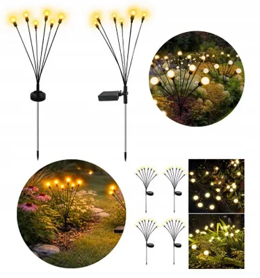 Zdjęcie produktu dla Lampa solarna ogrodowa zewnętrzna 10 kulek 2 sztuki ZESTAW kulki