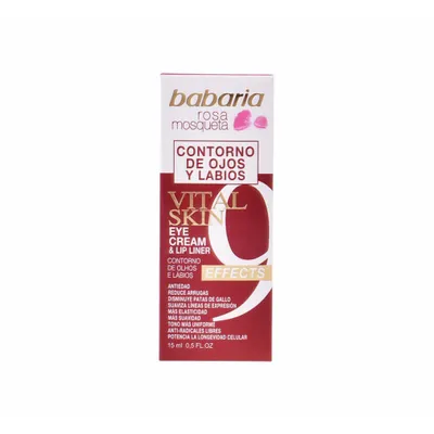 Imagen del producto de Babaria 8410412020725, Crema para el contorno de los ojos, para mujeres, piel seca, piel sensible, antiedad, antiarrugas, corrector de color, mejora la elasticidad, suavizante, hidratante, fortalecedor, ácido hialurónico, tubo