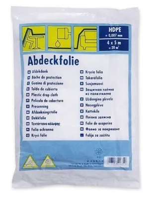 Obrázek produktu pro WESTEX96940510 WESTEX krycí fólie, HDPE 10 my, transparentní, 4 x 5 m