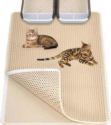 Productafbeelding van Kattenbakmat Extra Groot - 90 x 60 cm - Waterdicht, dubbellaags design