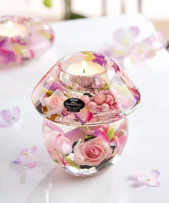 Obrázok produktu pre GILDE Dreamlight, Čajový luster, Noblesse Smart, "Pink Love", sklo, ružová farba, rosa, , v. 11 cm, hl. 11 cm 72304