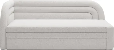 Produktbild von Krudox FAB 3-Sitzer Schlafsofa ausziehbar 223×80×86 cm mit Bettkasten und Stauraum, Schlaffunktion 135×199 cm, Stoff Royal 01, links