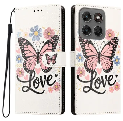 Immagine prodotto di Custodia in ecopelle per cellulare, compatibile con Motorola Moto G87, G77, G67 5G, con motivo stampato