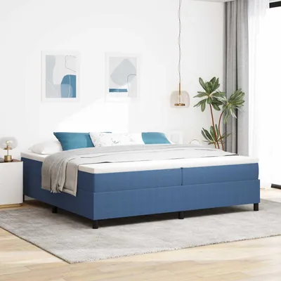 Immagine prodotto di vidaXL Letto a piattaforma blu 200 x 200 cm Tessuto in velluto a coste