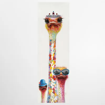Produktbild von ArtUniverse Leinwandbild Straußenkönigin 50 x 160 cm