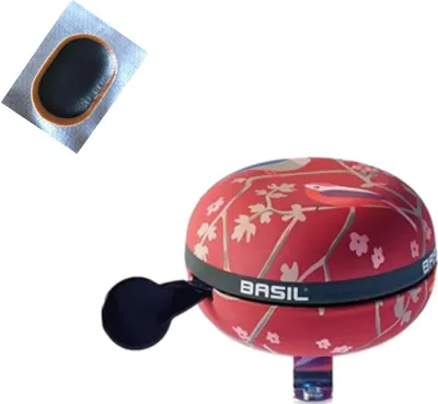 Produktbild von Basil Big Bell Wanderlust Klingel Ø 80 mm - Rot inkl. Schlauchflicken