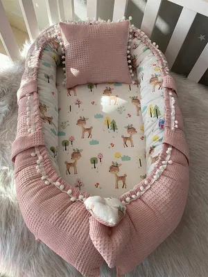 Image de Nid pour bébé Jaju avec oreiller, en Coton, 74 x 50 cm