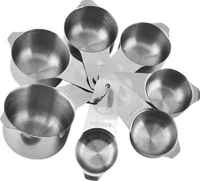 Produktbild von INF 7-teiliges Messbecher- und Löffel-Set aus Edelstahl für Backen & Kochen