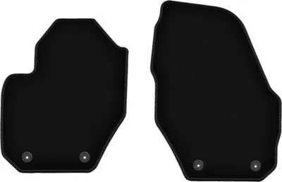 Image de Wielganizator Tapis avant de sol velours sur-mesure pour Volvo S60 II (2010-2018, Long / long) noir, jeu 2 pièces, fixations