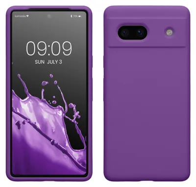 Produktbild von kwmobile Handyhülle für Google Pixel 7a Hülle, für Pixel 7a Case - Hülle Silikon - kabelloses Laden - Orchidee Lila